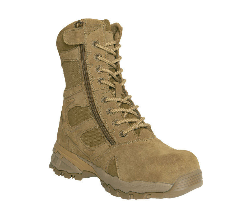 Rothco 8" Forced Entry Composite Toe AR 670-1 Coyote Brown Tactical Boot