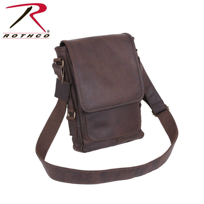 Rothco Brown Leather Military Tech Bag