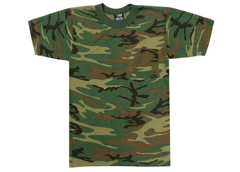 Rothco Woodland Camo T-Shirt w/ Pocket