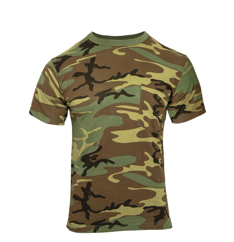 Rothco Woodland Camo T-Shirt w/ Pocket