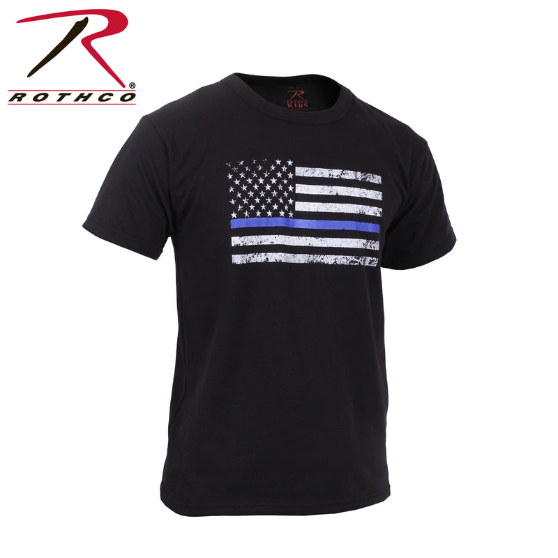 Rothco Kids Thin Blue Line US Flag T-Shirt