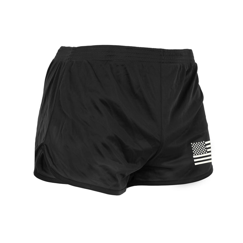 Rothco US Flag Ranger PT (Physical Training) Shorts - Black