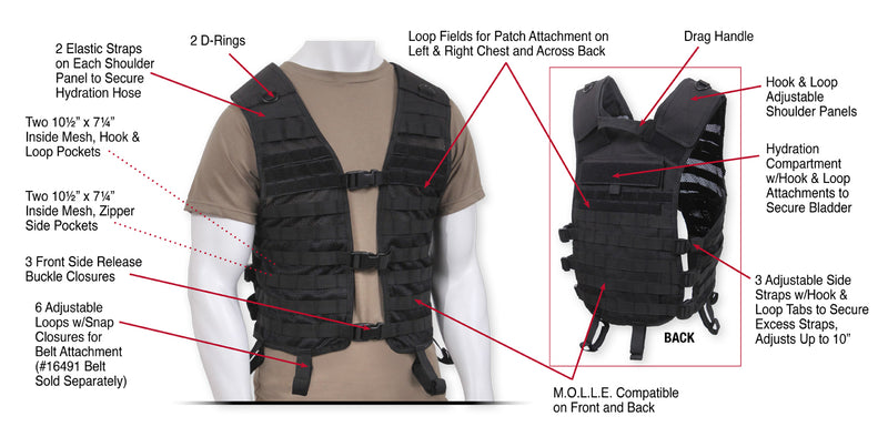 Rothco Lightweight MOLLE Utility Vest