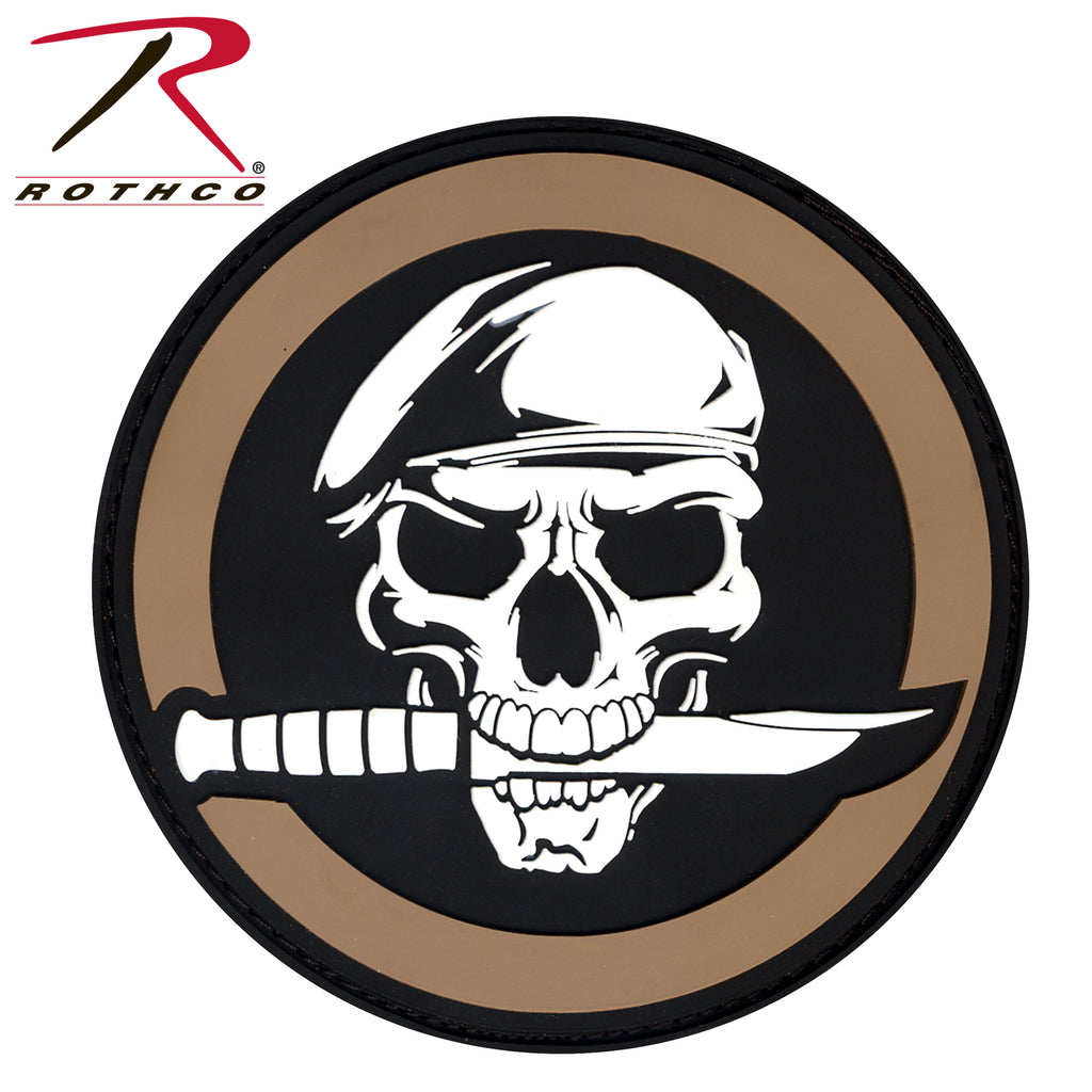 Rothco PVC Military Skull & Knife Morale Patch