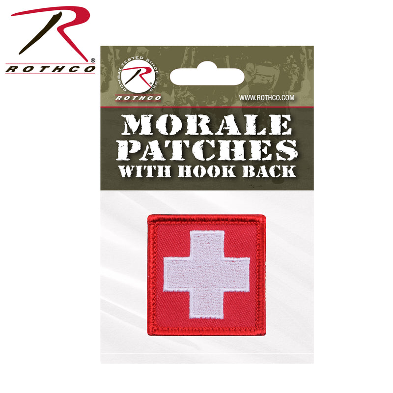 Rothco White Cross Red Morale Patch