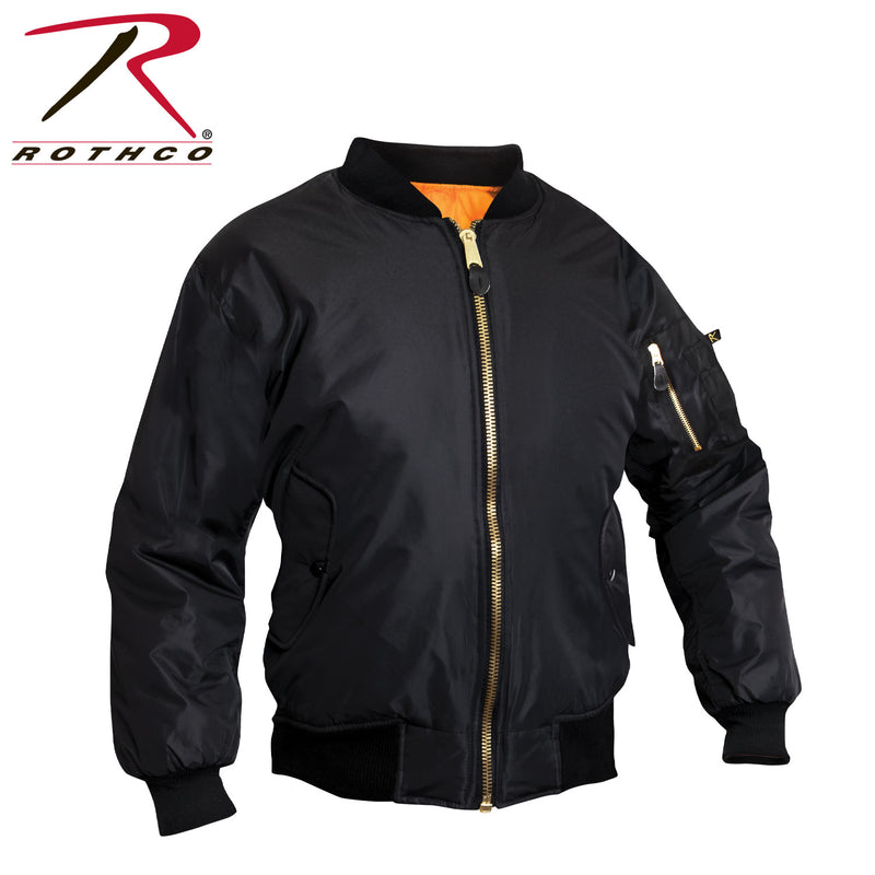 Rothco Womens MA-1 Flight Jacket - Black