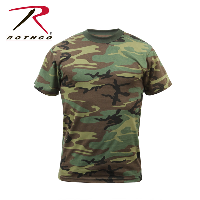 Rothco Childrens Woodland Camo Heavyweight T-Shirt