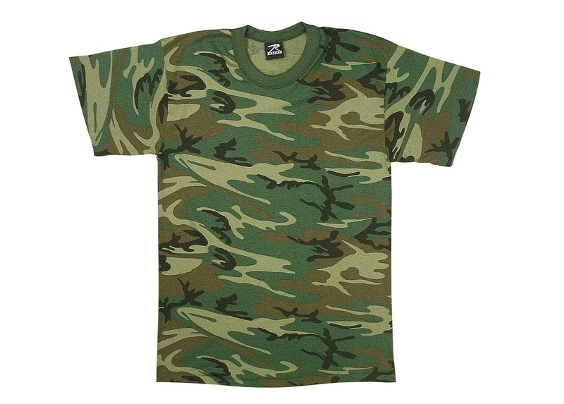 Rothco Childrens Woodland Camo Heavyweight T-Shirt