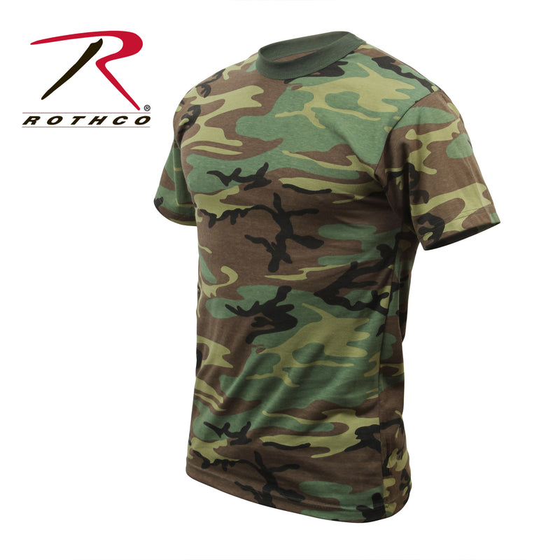 Rothco Childrens Woodland Camo Heavyweight T-Shirt