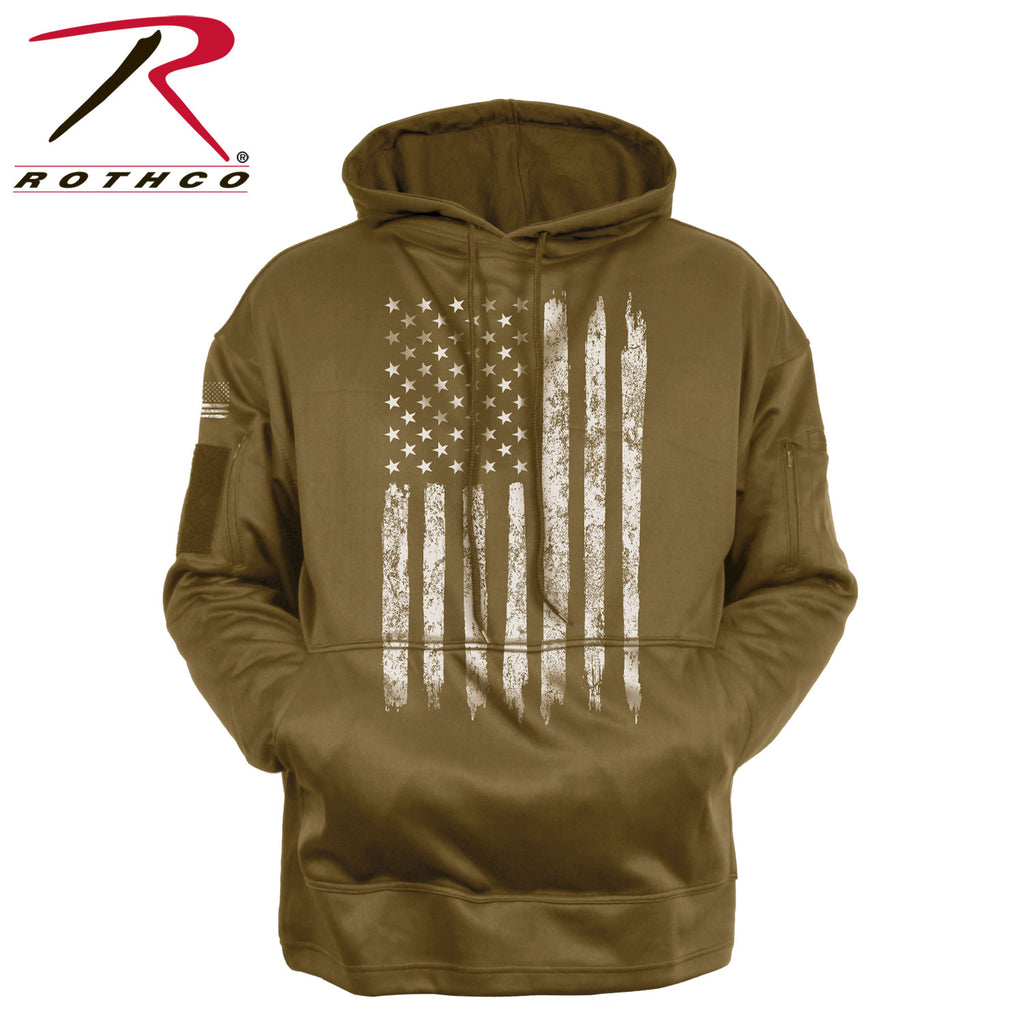 Rothco Distressed US Flag Concealed Carry Hooded Sweatshirt