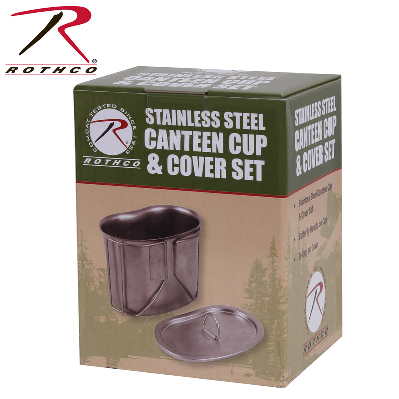 Rothco Stainless Steel Canteen Cup and Cover Set