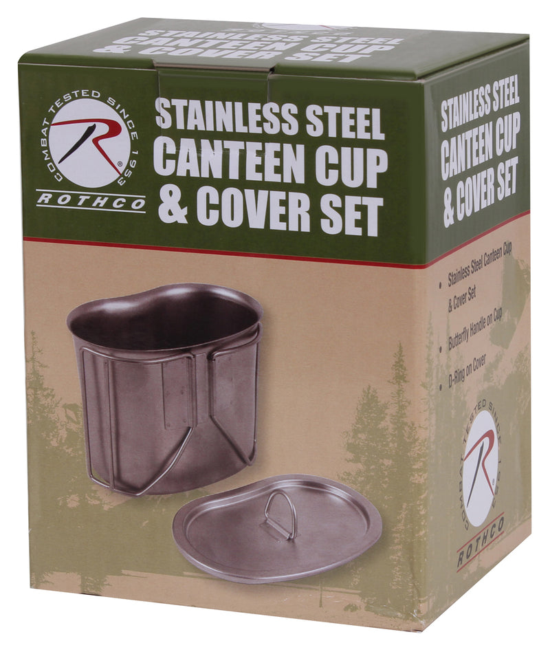 Rothco Stainless Steel Canteen Cup and Cover Set