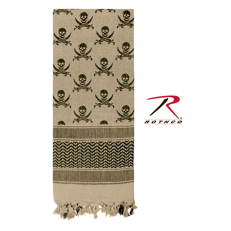 Rothco Skulls Shemagh Tactical Desert Keffiyeh Scarf