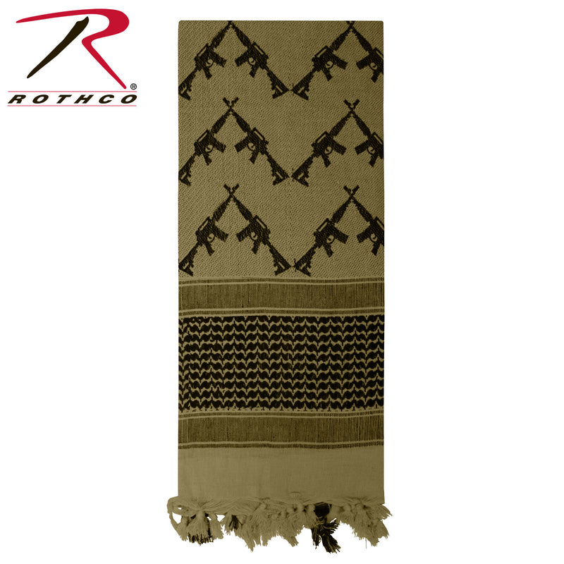 Rothco Crossed Rifles Shemagh Tactical Desert Keffiyeh Scarf