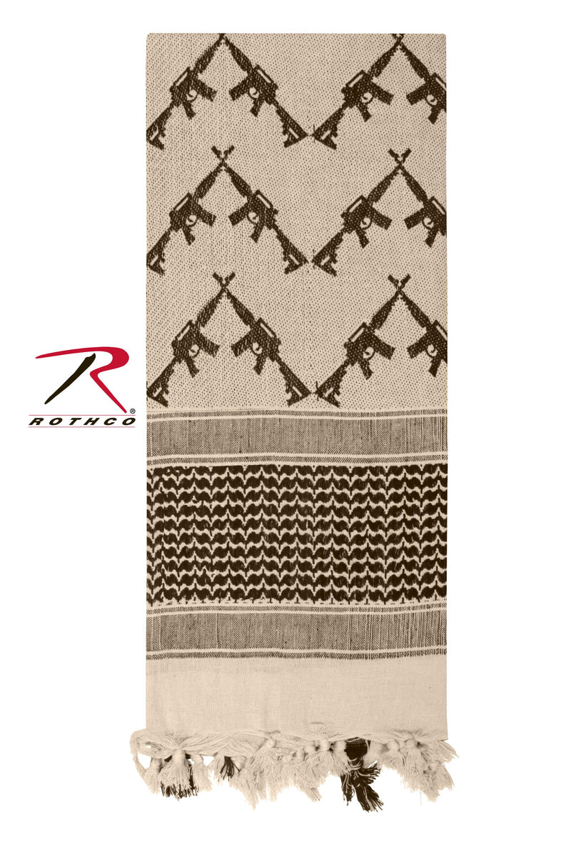 Rothco Crossed Rifles Shemagh Tactical Desert Keffiyeh Scarf