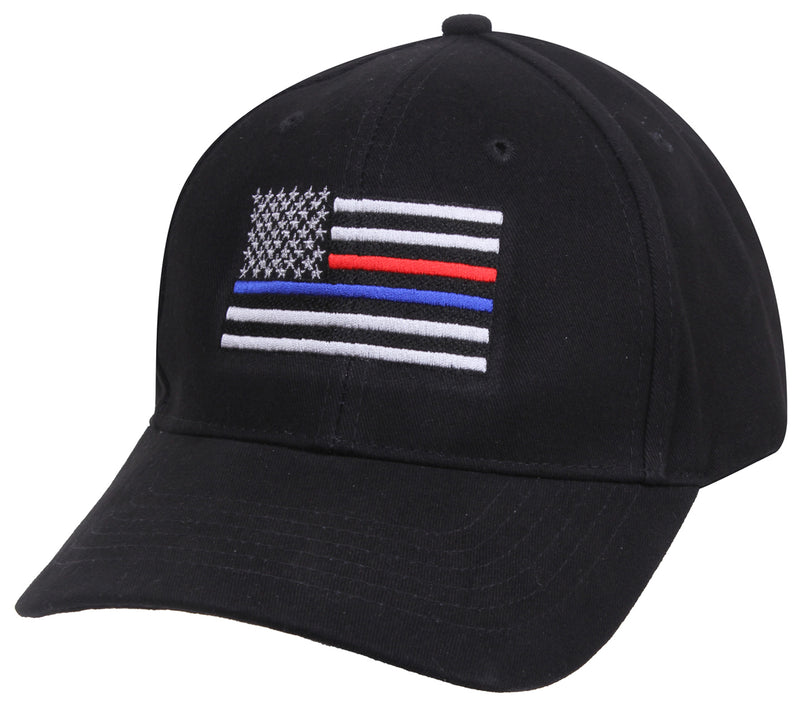 Rothco Thin Blue Line & Red Line Low Profile Flag Cap