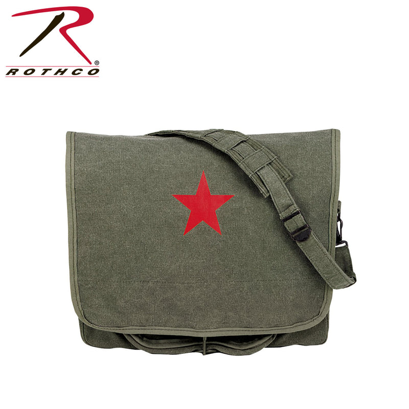 Rothco Vintage Canvas Shoulder Bag With Red Star