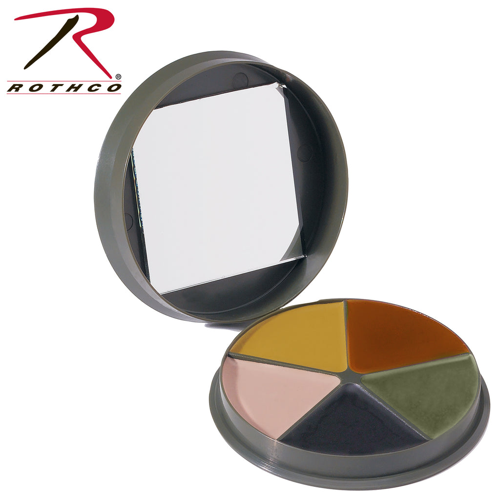 Rothco GI Type 5 Color Camo Face Paint - Round Compact