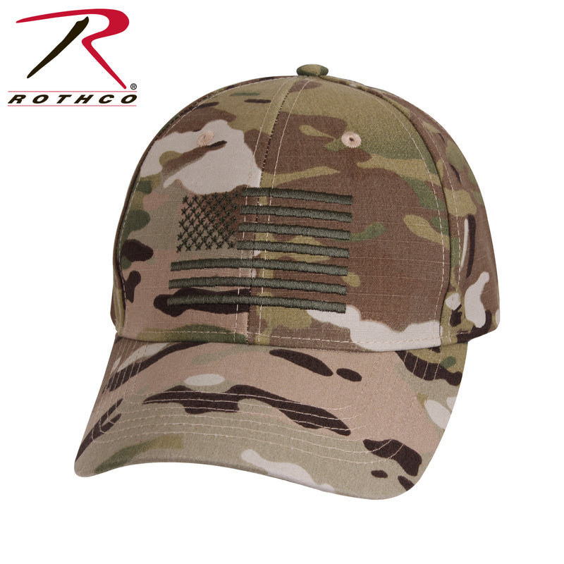 Rothco MultiCam Low Profile Cap With US Flag