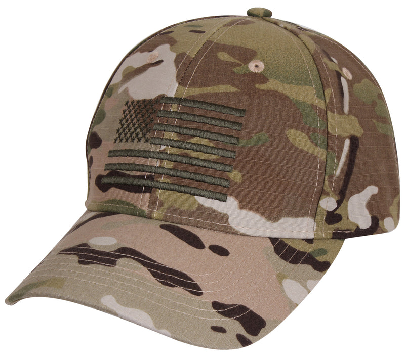 Rothco MultiCam Low Profile Cap With US Flag