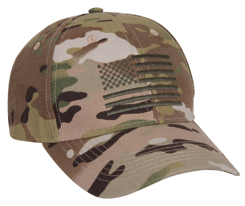 Rothco MultiCam Low Profile Cap With US Flag