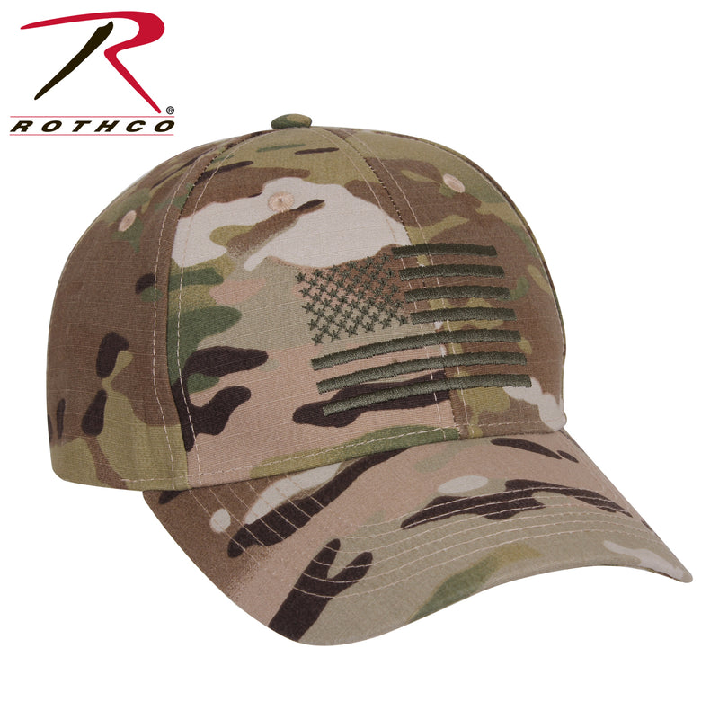 Rothco MultiCam Low Profile Cap With US Flag